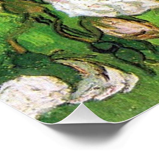 Van Gogh - Roze rozen Perfect Poster (Hoek)