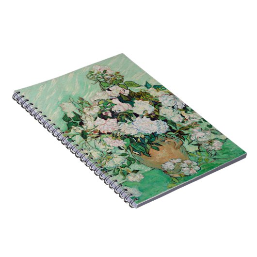 Van Gogh - Rozen, beroemd schilderij, Notitieboek (Rechterzijde)