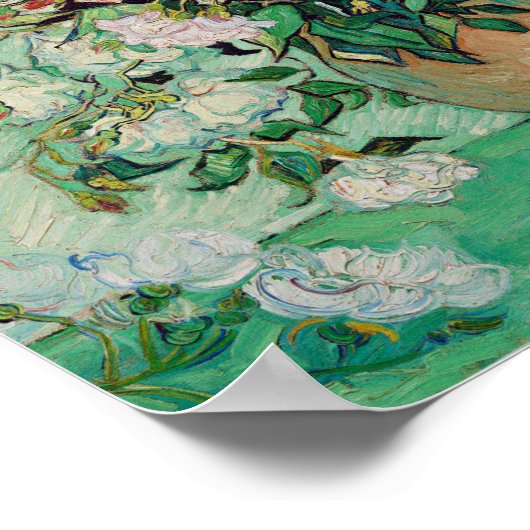 Van Gogh - Rozen, beroemd schilderij, Poster (Hoek)