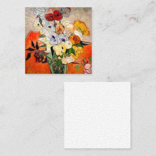 Van Gogh Rozen en Anemones Informatiekaartje (Voorkant / Achterkant)