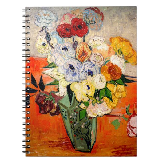 Van Gogh Rozen en Anemones Notitieboek (Voorkant)