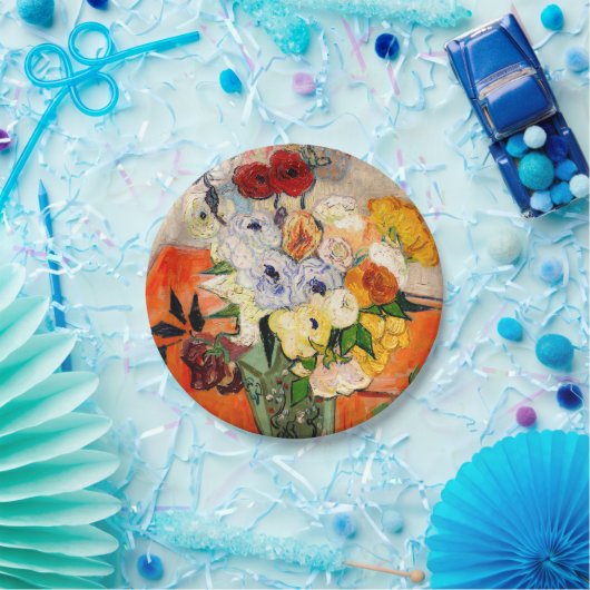 Van Gogh Rozen en Anemones Papieren Bordje (Feest)