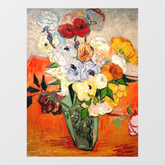 Van Gogh Rozen en Anemones Raamsticker (Vel)
