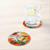 Van Gogh Rozen en Anemones Ronde Kartonnen Onderzetter (Insitu)