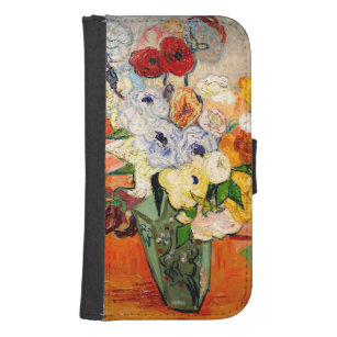 Van Gogh Rozen en Anemones Galaxy S4 Portefeuille Hoesje