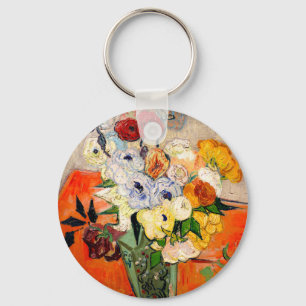 Van Gogh Rozen en Anemones Sleutelhanger