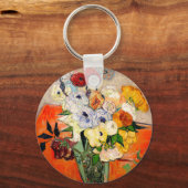Van Gogh Rozen en Anemones Sleutelhanger (Voorkant)