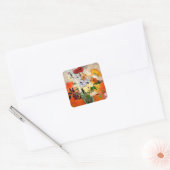 Van Gogh Rozen en Anemones Vierkante Sticker (Envelop)