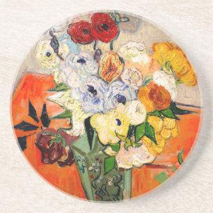 Van Gogh Rozen en Anemones Zandsteen Onderzetter