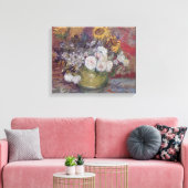 Van Gogh Rozen en zonnebloemen Canvas Afdruk (Insitu (Woonkamer))