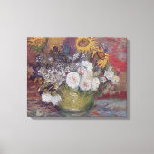 Van Gogh Rozen en zonnebloemen Canvas Afdruk (Voorkant)