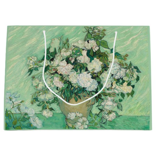 Van Gogh Rozen Groen Wit Groot Cadeauzakje (Voorkant)