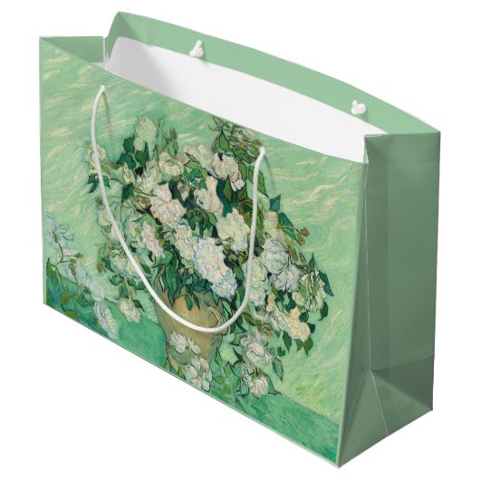 Van Gogh Rozen Groen Wit Groot Cadeauzakje (Achterkant Gekanteld)