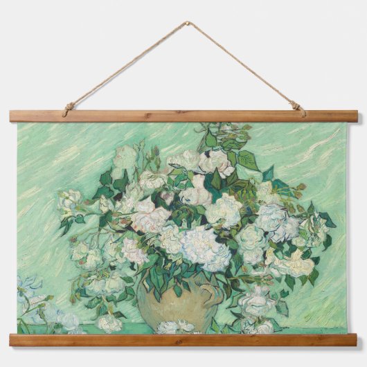 Van Gogh Rozen Kunst Beroemde houten wand Hangend Wandkleed (Voorkant)