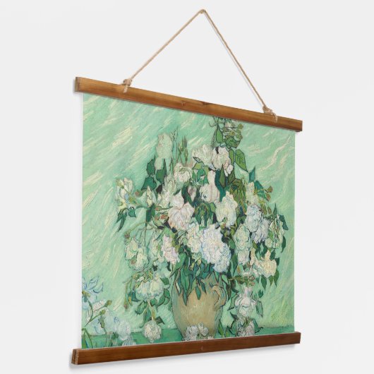 Van Gogh Rozen Kunst Beroemde houten wand Hangend Wandkleed (Gebogen)