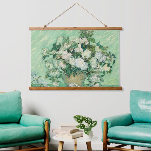 Van Gogh Rozen Kunst Beroemde houten wand Hangend Wandkleed (Woonkamer)