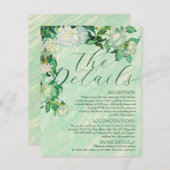 Van Gogh Rozen Save The Wedding Details Card Kaart (Voorkant / Achterkant)