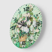 Van Gogh Rozen Wandklok – Mint Elegantie (Hoek)