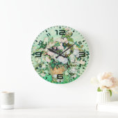 Van Gogh Rozen Wandklok – Mint Elegantie (Huis)