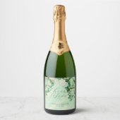 Van Gogh Rozen Wijnlabel Bruisende Wijnlabel Sparkling Wijnetiket (Voorkant)