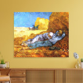 Van Gogh: Rust van het werk in de middag Canvas Afdruk (Insitu (Woonkamer))