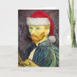 Van Gogh Santa Wenskaart Feestdagen Kaart<br><div class="desc">Het zelf-portret van Vincent van Gogh. Mei niet om historisch nauwkeurig te zijn.</div>