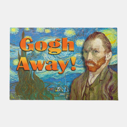 Van Gogh Sarcastic door Mat (Voorkant)
