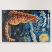 Van Gogh Schattigee katachtige puzzel (Horizontaal)