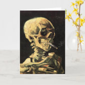 Van Gogh Schedel met brandende sigaret Groettenaut Kaart (Gele Bloem)