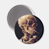 Van Gogh - schedel met brandende sigaret Magneet (Voorkant / Achterkant)