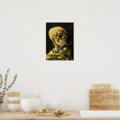 Van Gogh - schedel met brandende sigaretten Poster (Keuken)