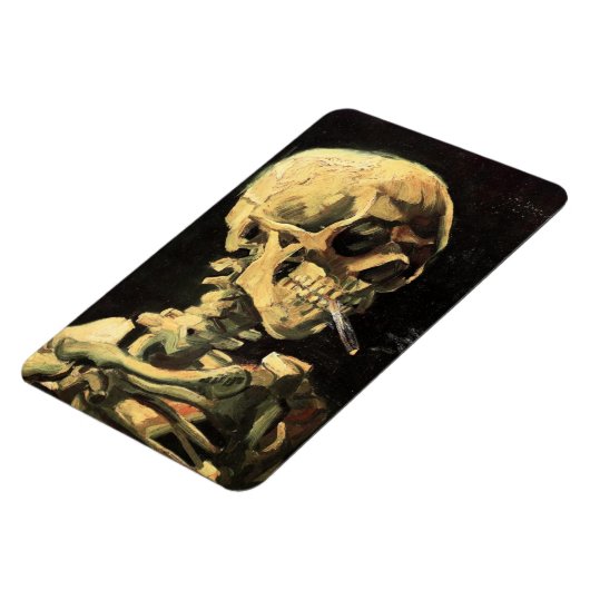 Van Gogh Schedel met brandende sigarettenmagneet Magneet (Linkerzijde)