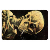 Van Gogh Schedel met brandende sigarettenmagneet Magneet (Horizontaal)