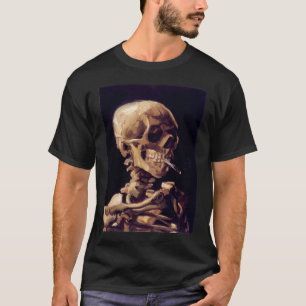 van gogh schedel met een brandende sigaret  t-shirt