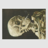 Van Gogh schedel met een brandende sigarettenontko Tissuepapier (Voorkant)