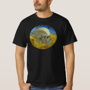 Van Gogh Schedel met Kraaien in Korenveld T-shirt