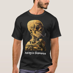 Van Gogh schedel met sigarettenroken is glamoureus T-shirt