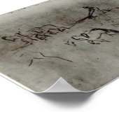 Van Gogh - Schetsen van parelhout met paarden Poster (Hoek)