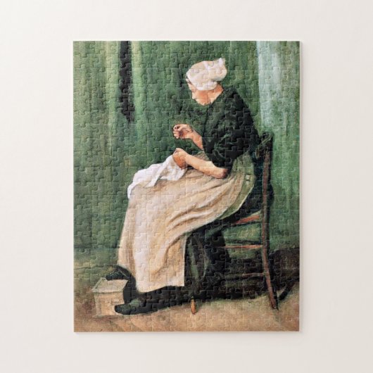 Van Gogh. Scheveningse Vrouw die Naait, Legpuzzel (Verticaal)