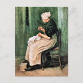 Van Gogh. Scheveningse Vrouw Naait, Briefkaart (Voorkant)