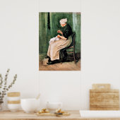 Van Gogh. Scheveningse Vrouw Naait, Poster (Keuken)
