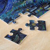 Van Gogh schilderen van de Sterrennacht (1889) Legpuzzel (Zijkant)