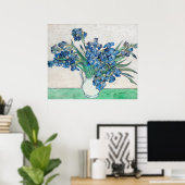 Van Gogh Schilderen van Irises (1890) Poster (Thuiskantoor)