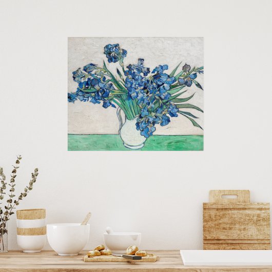 Van Gogh Schilderen van Irises (1890) Poster (Keuken)
