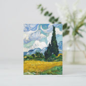 Van Gogh schilderende kunst  Wheat Field Cypresse Briefkaart (Staand voorkant)