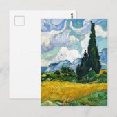 Van Gogh schilderende kunst  Wheat Field Cypresse Briefkaart (Voorkant / Achterkant)
