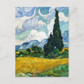 Van Gogh schilderende kunst  Wheat Field Cypresse Briefkaart (Voorkant)