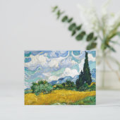 Van Gogh schilderende kunst  Wheat Field Cypresse Briefkaart (Staand voorkant)