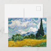 Van Gogh schilderende kunst  Wheat Field Cypresse Briefkaart (Voorkant / Achterkant)