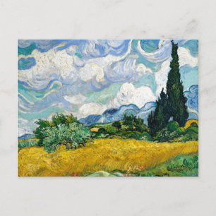 Van Gogh schilderende kunst  Wheat Field Cypresse Briefkaart